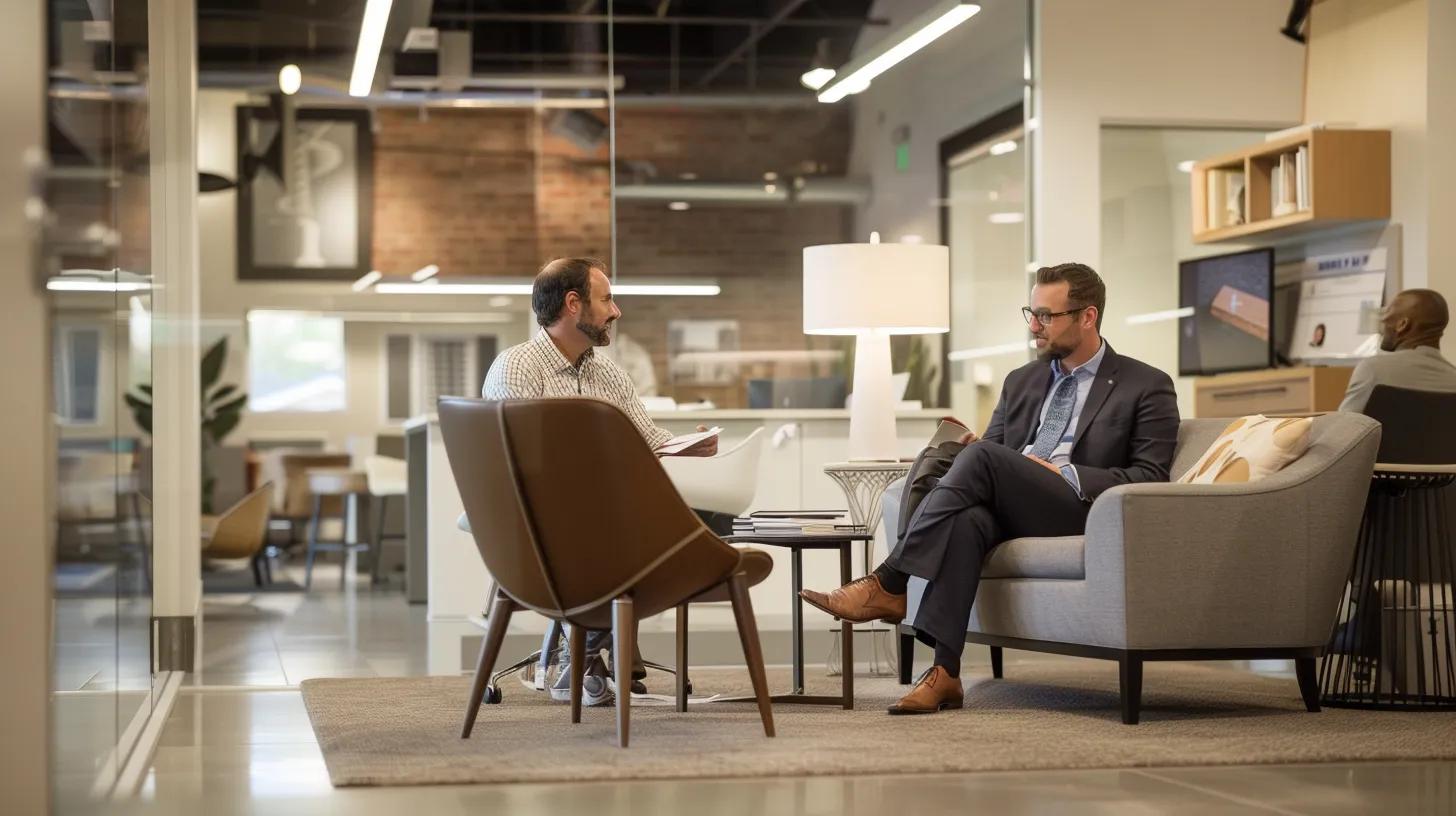 a modern, sleek office space features a sharply dressed real estate agent discussing a home sale, with a prominently displayed chimney repair project plan illuminated by bright overhead lighting, emphasizing the importance of caution in cash sales. a modern, sleek office space features a sharply dressed real estate agent discussing a home sale, with a prominently displayed chimney repair project plan illuminated by bright overhead lighting, emphasizing the importance of caution in cash sales.