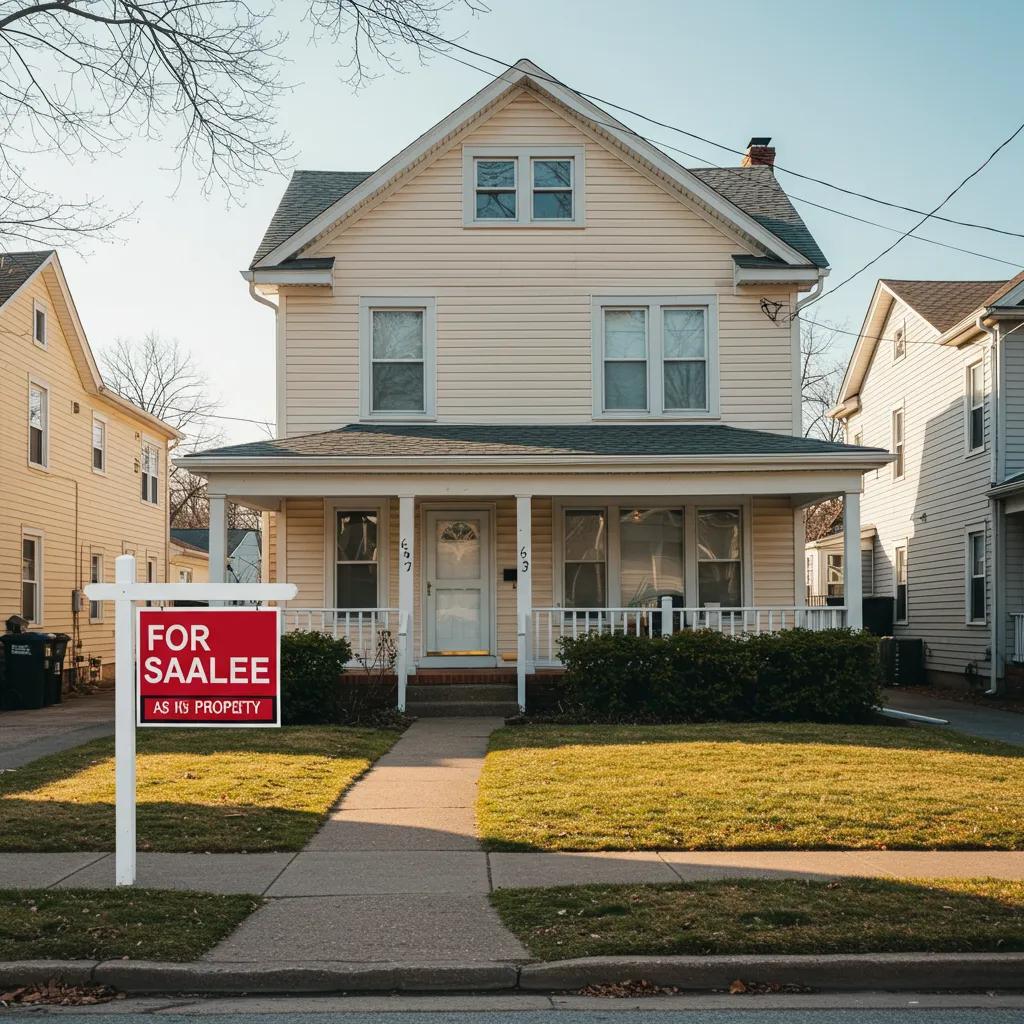 Sell My House New Jersey | We Buy Houses New Jersey | Sell Your Home as-Is in NJ Successfully Cozy New Jersey home with a For Sale sign, representing as-is property sales