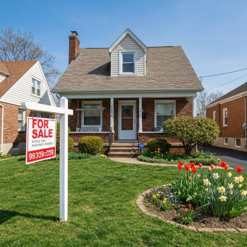 Modern New Jersey home for sale with a sunny garden